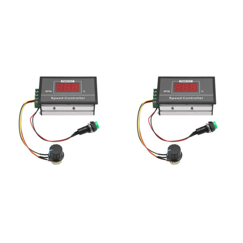 2X  Motor Speed Controller  6-60V 12V-48V 30A PWM Adjustable Stepless Governor Regulator Motor Speed Controller