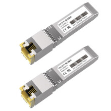 2X 10G SFP+ Module 10GbE Copper SFP Modules Optical Port Turn to RJ45 Ethernet Port Gigabit 1000M Transceiver Module