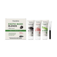 Exotic Blends Facial Mask 4 Piece Set Mini Size Travel Friendly Face