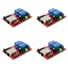 4X LAN Ethernet Tarjeta de Relé de 2 VíAs Interruptor de Retardo MóDulo de Controlador TCP / UDP Servidor WEB