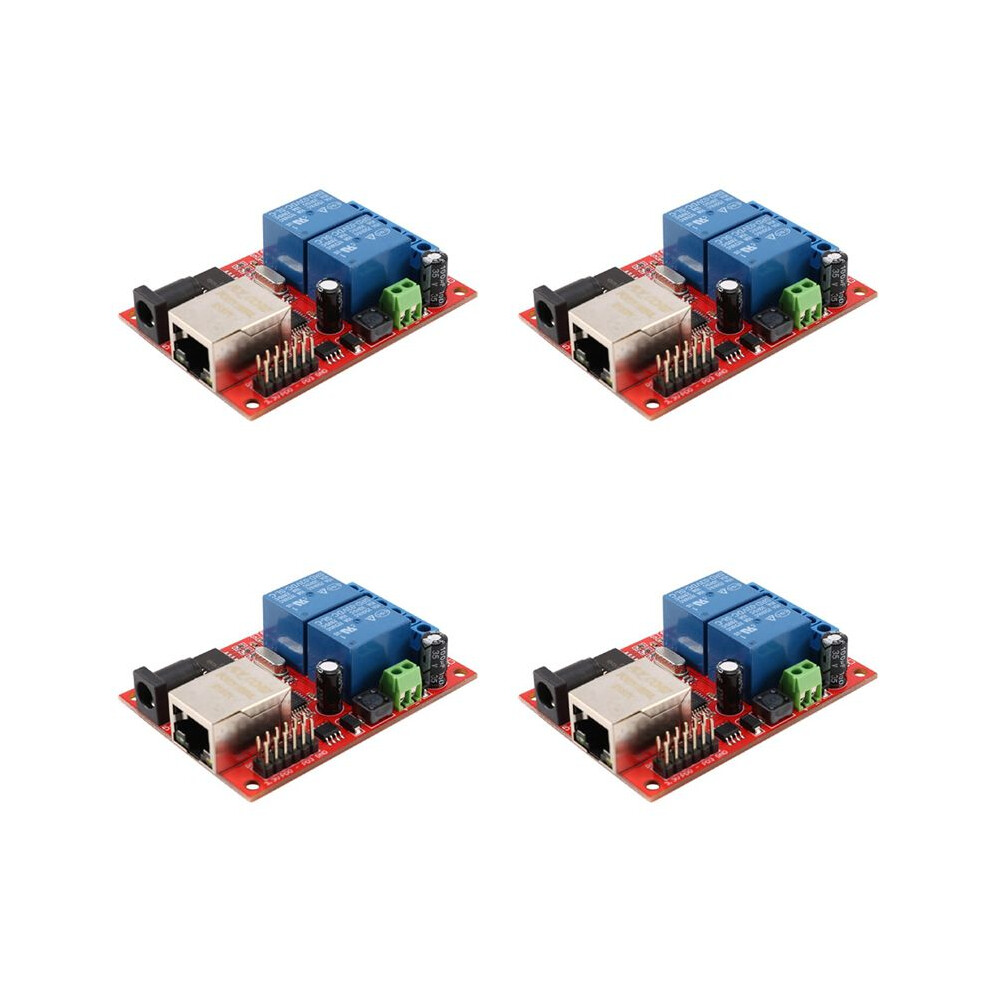 4X Lan Ethernet 2-Way Relay Board Delay Tcp/Udp Controller Module Web Server 6031758898841