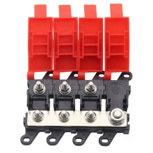 3 Way Distribution Block 200A Bolt Fuse Type Power Distribution Marine SUV BDFS MIDI Fuse Holder for Car Truck RV