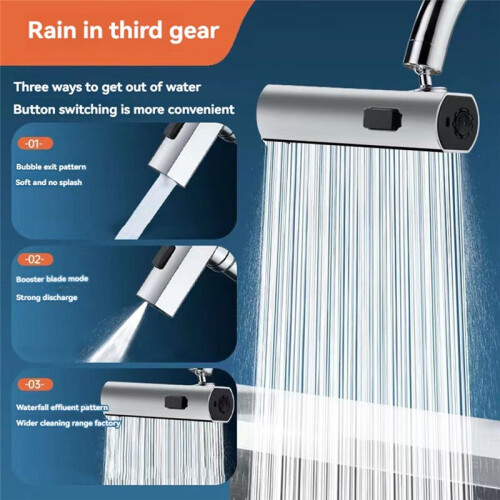 Kitchen Faucets with Pull Down Waterfall Kitchen Sink Faucet 3 Mode -Proof Nozzle Sink Multi-Function 2