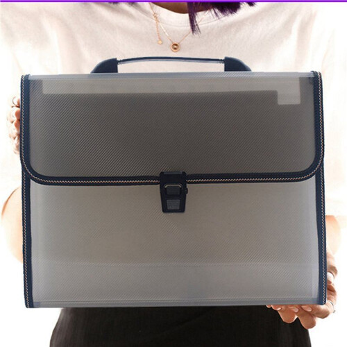 3X Portable Expanding File Folder 13 Pocket A4 Accordion File Document Organizer Test Paper Folder 2
