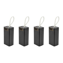 4pcs 21X18650 Battery Case Welding Free Power Bank Case PD with Light 18650 Battery Charge Box Detachable DIY Shell