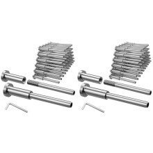 Invisible Cable Railing Kit -40Pcs 1/8In T316 Stainless Steel Invisible Receiver Swage Stud End for 2In X 2In Metal Post