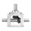 2X 90Degree Right Angle Bevel 1:1 Forward Double Output Shaft 1 Module 20 Teeth Bevel Gear Aluminum Frame DIY Module 2