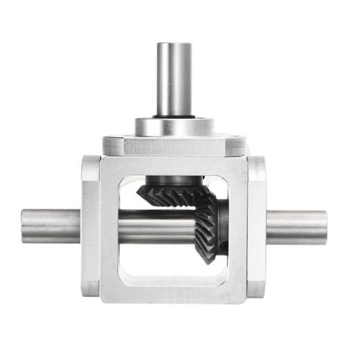 2X 90Degree Right Angle Bevel 1:1 Forward Double Output Shaft 1 Module 20 Teeth Bevel Gear Aluminum Frame DIY Module 1