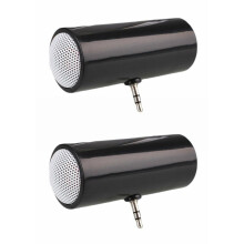 2X 3.5mm Jack Stereo Speaker Portable MP3 Music Player Speaker Amplifier Loudspeaker for Mobile Phone PC-Black