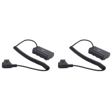 2X Power Adapter Cable for D-Tap Connector to NP-F Dummy Battery for NP F550 F570 NP F970