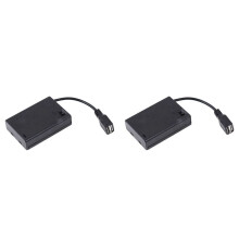 2pcs 3XAA Battery Case with Cover and Connected to USB Female Connector USB Female Socket Battery Holder