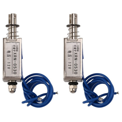 2X Solenoid electric solenoid type push / pull 10 mm  12 V 2.1 kg force