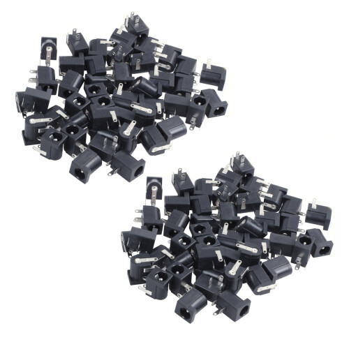 90 Pcs  Power Jack Socket 2.1mm x 5.5mm -Type PCB Mount -005