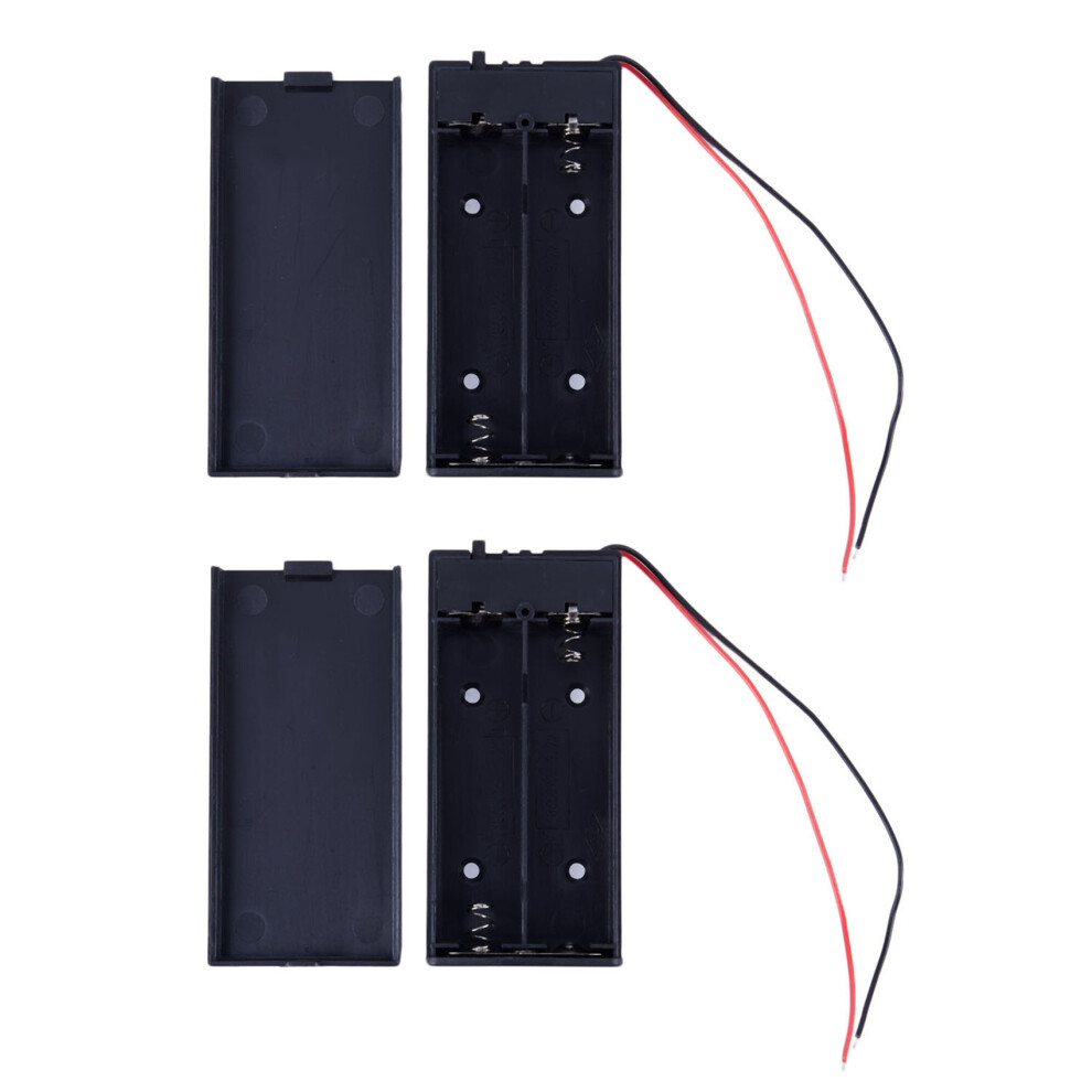 2X 3.7V 2X 18650 Battery Holder Connector Storage Case Box /Off With Lead 6032529492978