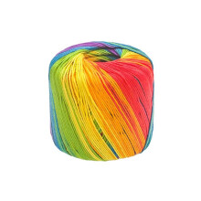 40G/ Colorful Lace Cotton Yarn Segmental Dyeing Gradient Yarn DIY Hand Knitting Crochet Garment Doll Lace Yarn A
