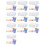 200 Strips 1200 Pots Empty Paint Strips and 200 Pieces Paint Brushes,Paint Cup Clear Plastic Storage Containers,3Ml 1