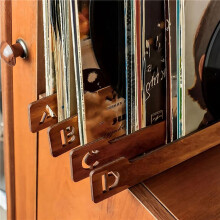 52 Pcs Vinyl Record Dividers Wooden Record Dividers Alphabetical A-Z Vinyl Record Storage Dividers Record Holder