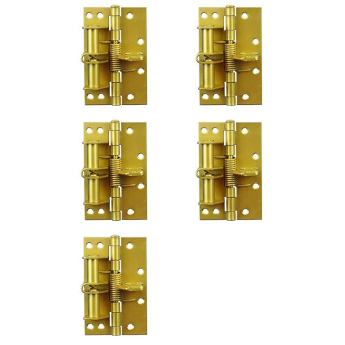 5X Automatic Door Closer Hinges for Cabinet Wardrobe Multi-Function Detachable Spring Hinges Positioning,Gold