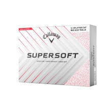 Callaway Golf Supersoft Golf Ball 2025, Red Splatter
