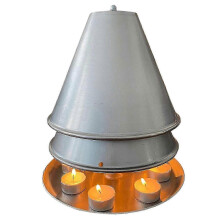 Tea Light Oven Kit,candle Heating for Indoor,double Wall Aluminum Tea Light Warmer Place,table Heating Home Decoration Friends (without Cand