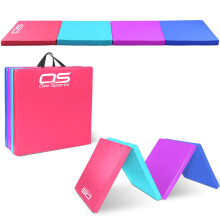 Gymnastic Tumble Exercise Mat Non Slip PU Leather Surface Density 6FT