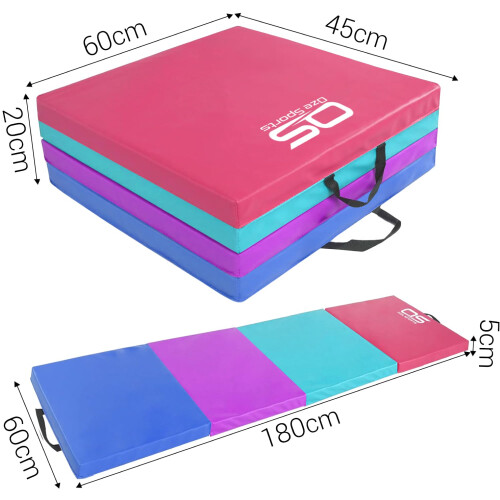 Gymnastic Tumble Exercise Mat Non Slip PU Leather Surface Density 6FT 1