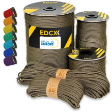 EdcX Paracord 4mm, 35+ Solid Colors (10m, 15m, 30m, 50m, 100m, 300m) | Ideal for Crafting, DIY, Camping, Survival, Outdoor | 100% Nylon Rope 4mm | Ta