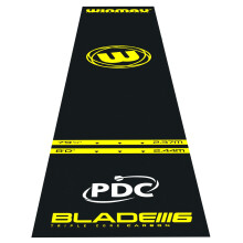 WINMAU Darts Mat - Pro Zone Essential PVC Dart Mat with Oche Lines for Soft and Steel Tip - Floor Protection for Dart Board