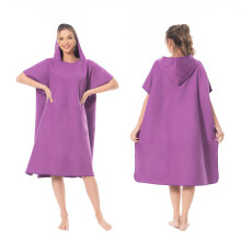 MOKANI Changing Robe Microfiber Towel Poncho with Hood for Beach Surfing Swimming Wetsuit Changing, Quick Dry & Light Weight, Fits Men Women Adults (