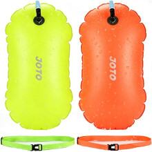 2 Pack JOTO Swim Buoy Waterproof Inflatable Dry Bag Swim Safety Float, 8 oz Ultralight Swim Float for Water Sports Open Water Swimmers Triathletes Ka