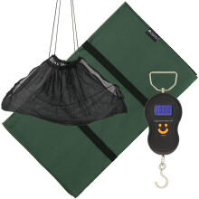 Carp Fishing Care Unhooking Mat Set With Weighing Sling And Black LCD Digital Sc