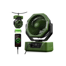 kejector Camping Fan with Led Light 24000mAh Rechargeable Battery Portable Campi