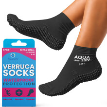 Aquasafe Guardsocks Verruca Sock Kids and Adults - 100% Latex Swimming Pool Swim Socks for Kids and Adults - Non-Slip Waterproof Swimming Shoes for V
