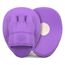 Lions Curved Focus Pads Hook & Jabs Gloves Punch Bag Mitts Boxing MMA Kick Training (Purple)