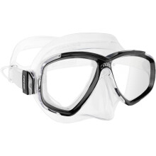 Cressi Perla Separate Glass Mask & Snorkel Set for Adults - Low-Volume Diving Mask - Dry-Top Snorkel Set - For Diving & Snorkelling - Transparent/Bla