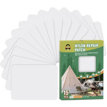 15 Pieces 9 x 12 cm Nylon Repair Patches Nylon Fabric Patch Self-Adhesive Tent Repair Tape Waterproof Lightweight Repair Patches Repair Patch Kit for