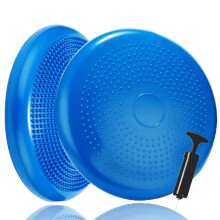 Balance Wobble Cushion for Adults and Kids, Air Stability Yoga Inflatable Balance Disc Massage Pad for Physio, Posture & Fitness, Sensory Toys Pump I