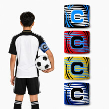 Captains Armband 4 Colours, Captains Armband Football Kids & Youths, Adjustable Captain Armbands, Elastic Sports Armbands, Captain Arm Bands, for Foo