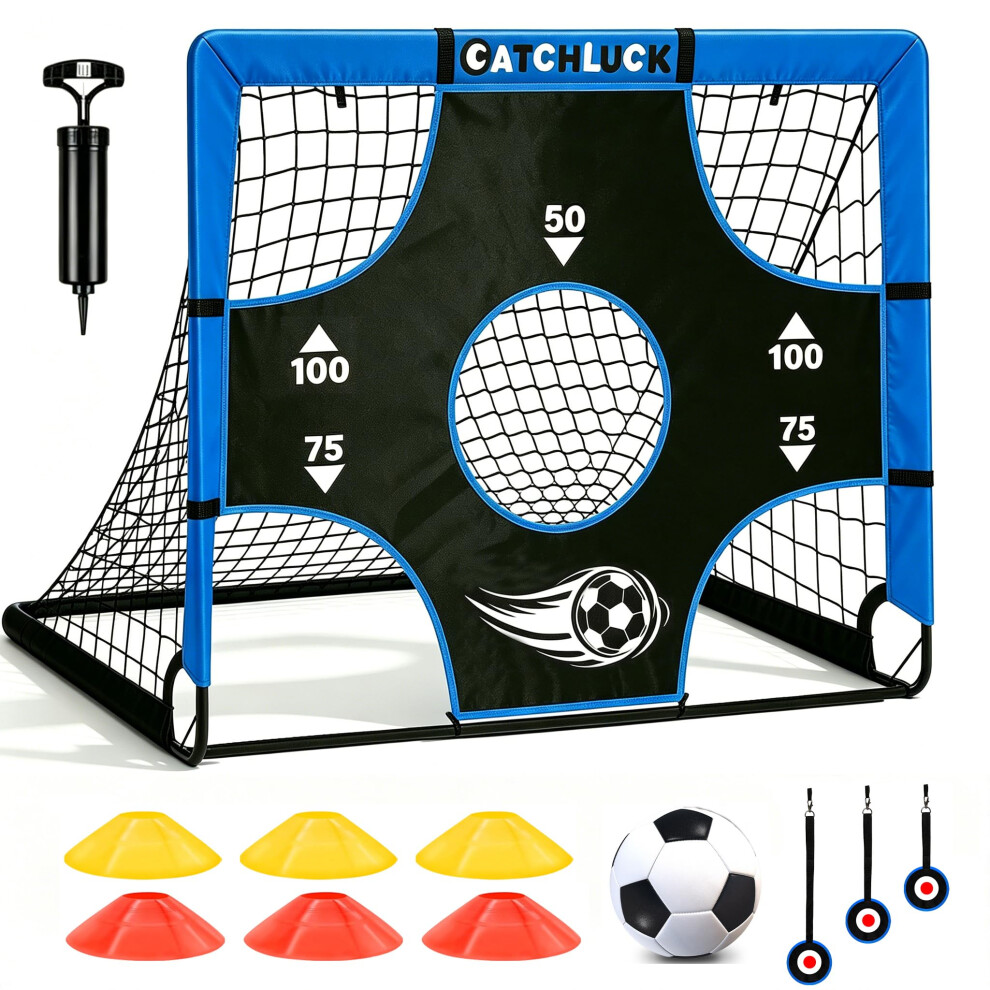 Photos - Football Goals CATCHLUCK for Kids Pop Up Target Goal 5 In 1 Portable Foldable Kids Football Net Indoor Outdoor Training Equi