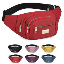 ADUDVLO Bumbags for Ladies Women Men Lightweight Adjustable Bum Bag Fanny Pack with 4 Zipper Pockets,Fashionable Waist Pack for Travel, Running, Hiki