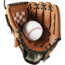 Wonninek Brown Baseball Glove 11.5 inch Sports Batting Glove with Baseball PU Leather Adjustable and Comfortable Right Hand Throw, Left Hand Glove