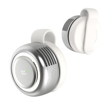 SULVGO Mini Bladeless Clip-On Fan with LED Light, White