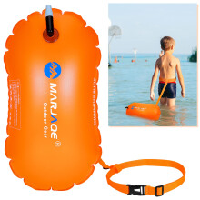 lovingmona Swim Buoy Tow Float Highly Visible Swimming Pull Floats Bubble with Adjustable Waist Belt for Open Water, Water Sports, Swimming Training