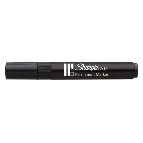 Sharpie Sharpie W10 Permanent Markers | Chisel Tip | Black Ink | 12 Count 1
