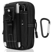 flintronic Tactical Waist Bags, Universal Outdoor Waist Pack| Molle EDC Pouch + Outdoor Hook | Utility Gadget Waist Bag with Cell Phone Holster for S