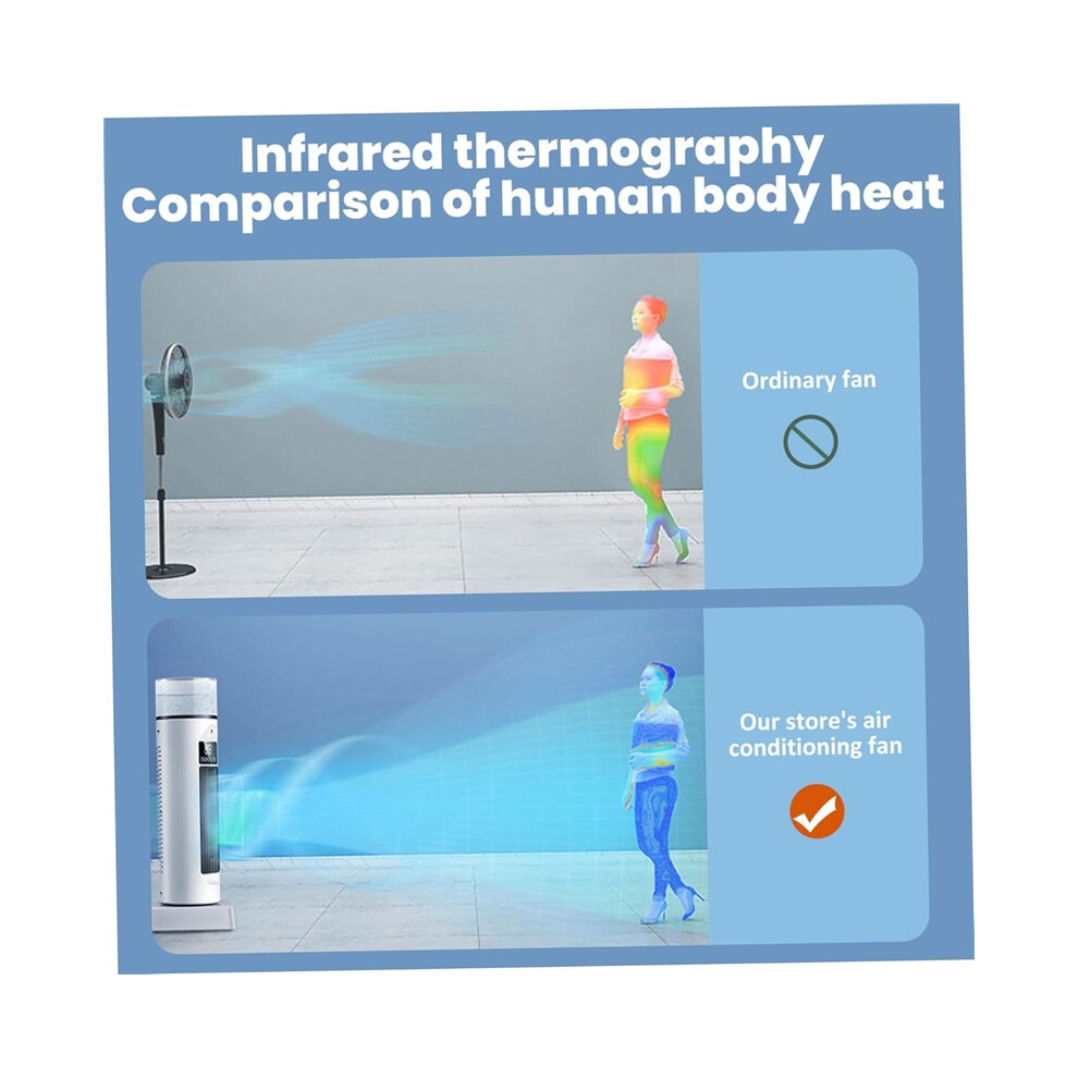 2 In 1 Tower Evaporative Air Cooler Humidifier Remote Control Oscillating Fan 6 Speed Blue 8584618871389
