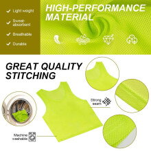 AUYAO 6Pcs Adult Team Training Vest, Breathable Mesh Scrimmage Sleeveless Training Pinnies Training Bibs, Quick-Dry Multi-Sports Bibs Sports Practice