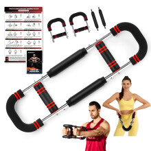 Twister Arm Trainer, 30-60lbs Adjustable Chest Exerciser, Arm Trainer with Training Poster for Men, Detachable Arm Exercise Chest Workout Home Fitnes