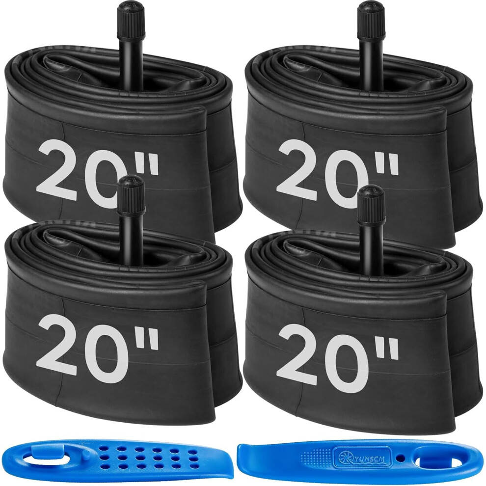 Photos - Bike Inner Tube YunSCM 4PCS 44/52-406 20 inch inner Tube 20x1.75/1.95/2.125 AV32mm Valve Compatible 20 inch Bike Tubes/Children's Bicycle/El