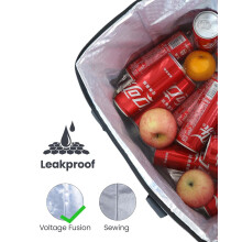 Kollea Black Cool Bag - 30 Litre Cool box -Insulated Cooler Bag Lunch Bag Keep Warm and Cold, Leak-Proof, With Carriying Straps, Multiple Pockets - I